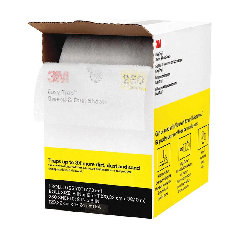 3M Easy Trap Duster Sweep & Dust Sheets 8 in x 6 in, 38.1m roll