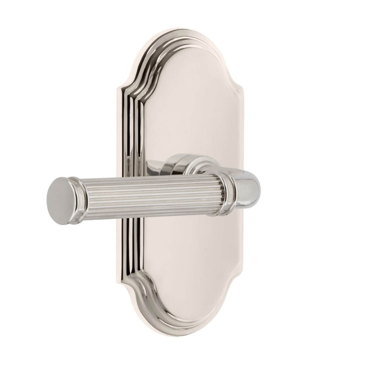Arc Short Plate with Soleil Lever in Polished Nickel
