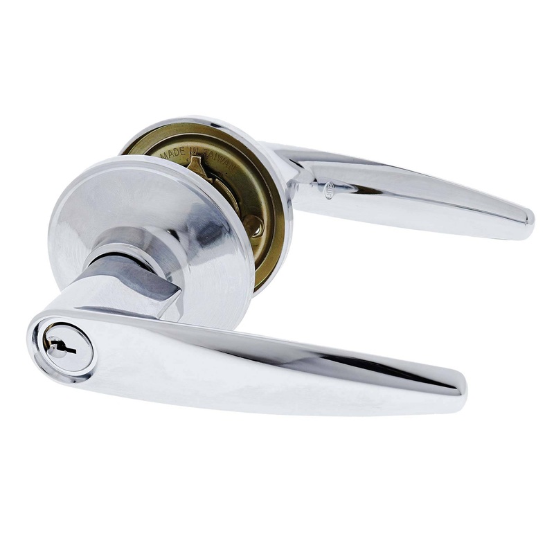 Carbine Kingston SL7000 Tiebolt Standard Entrance Lever set, C4  Keyed to Differ, Boxed, Chrome Plate