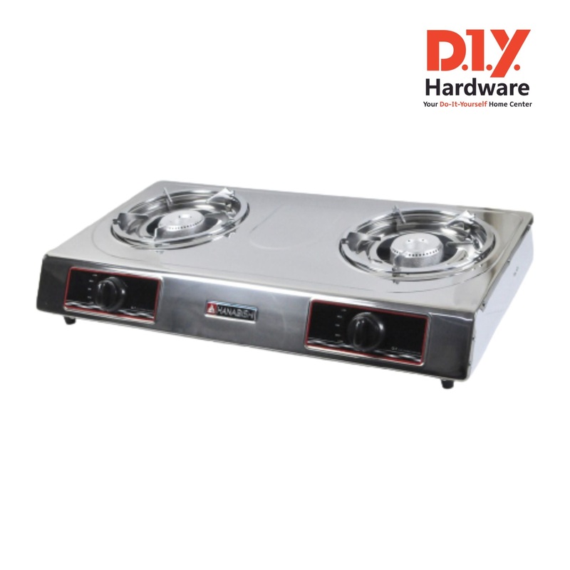 Hanabishi by DIY Hardware Stainless Steel Double Burner Gas Stove G-7 – DIYH ONLINE EXCLUSIVE