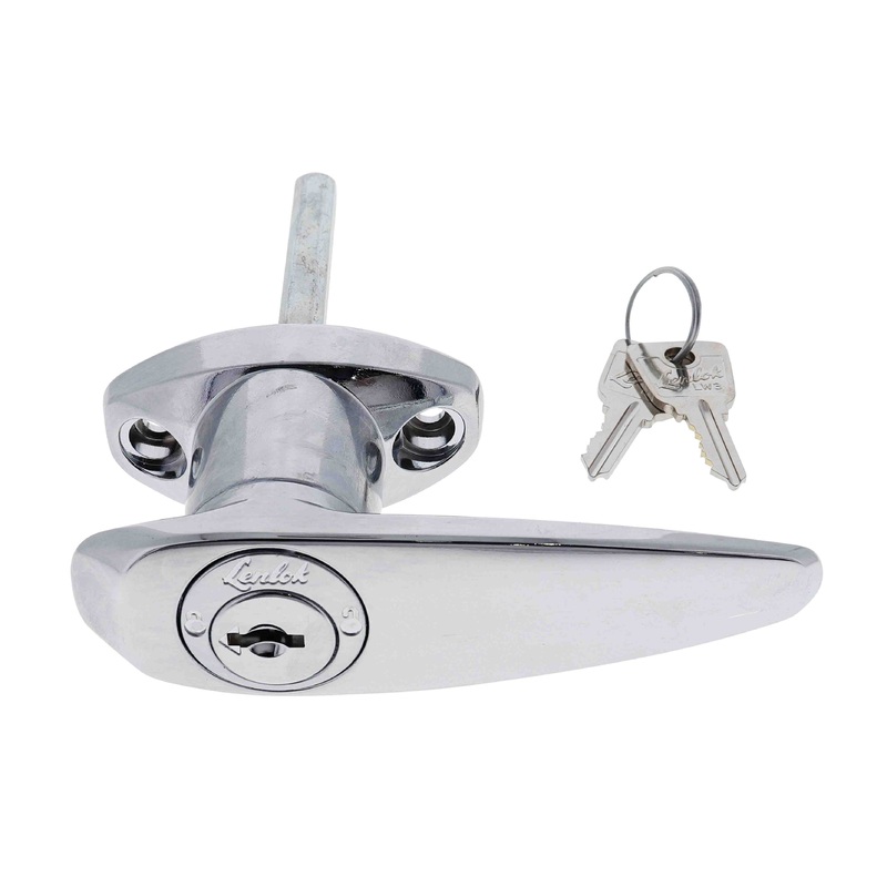 Lenlok L Handle, Front Fixing,  75MM Shaft, LN Keyed Alike CL003 33113, , Chrome Plate