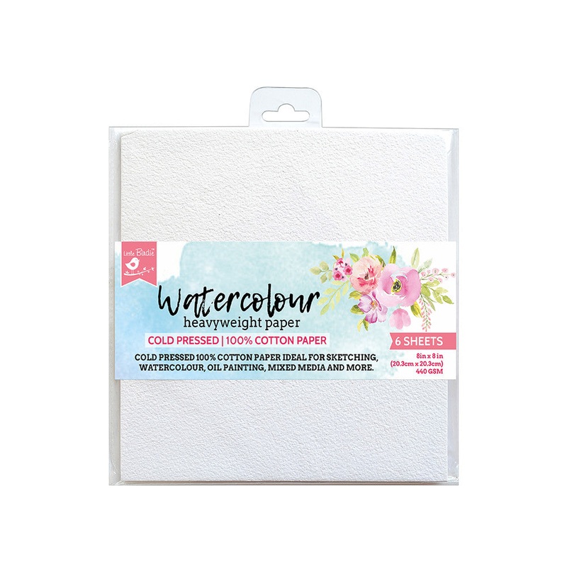 Watercolour Paper Heavyweight 8X8Inch 440Gsm 6Sheets Pb Lb