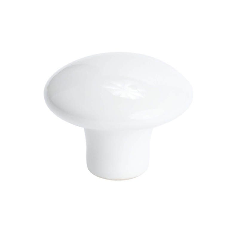 Berenson 1 1/8 inch Concord White Ceramic Knob