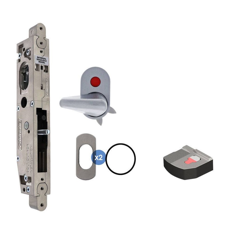 Carbine Acrobat Cylinder and Turnsnib Standard model, Hinged Door, , No cylinder with  turnsnib includes escutcheons, suits Aluminium, , Taper Bolt