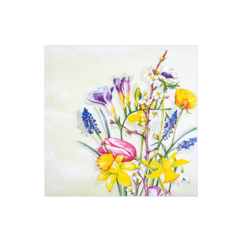 Decoupage Napkin Daffodil Bouquet 13in X 13in 3 Ply 1pc