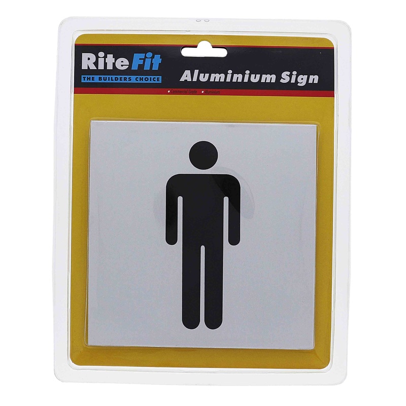 Lenlok 001, Aluminium Square Sign, Male, 150MM X 150MM, Display Pack