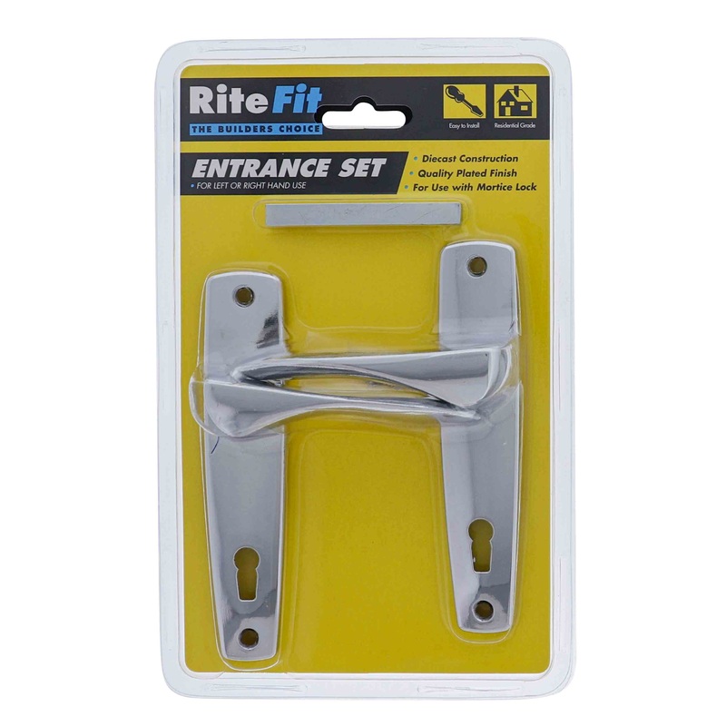 Lenlok Residential Entrance Furniture, Display Pack, Chrome Plate