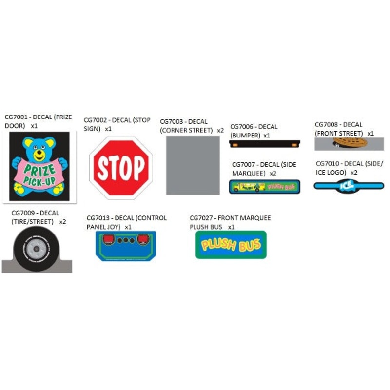 PLUSH BUS DECAL KIT [CGDECALPB]