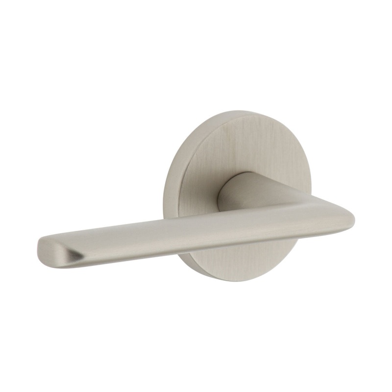 Circolo Rosette with Brezza Lever in Satin Nickel