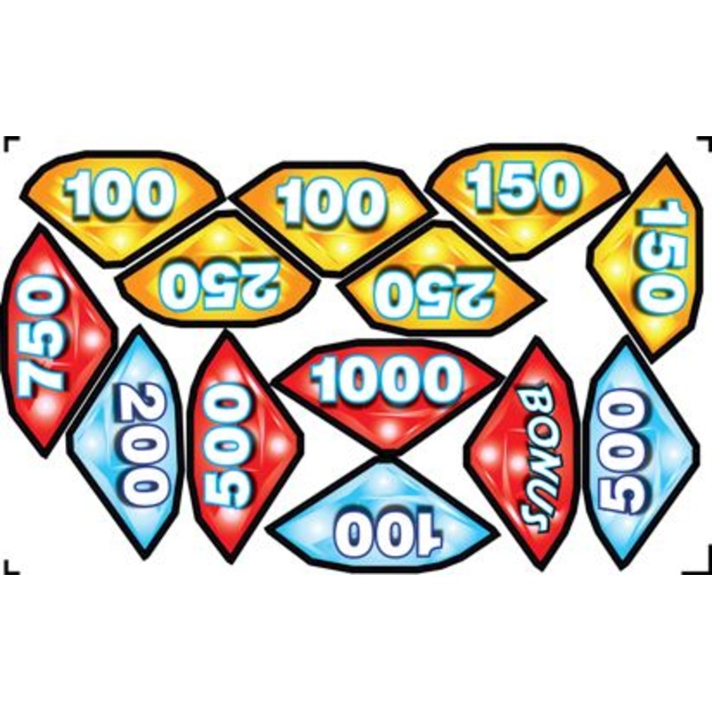 DECAL (DIAMOND SET FOR $2 WHEEL) INCLUDES ENVELOPE [VW7007C]