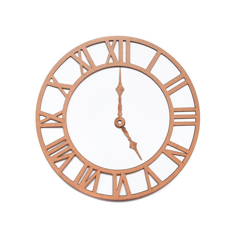 Mdf Clock 5Inchdia 2Mm Roman Dial 1 Pc Lb