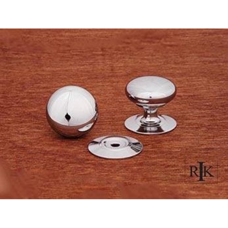 Plain Knob with Detachable Back Plate 1 1/4 (32mm) – Chrome