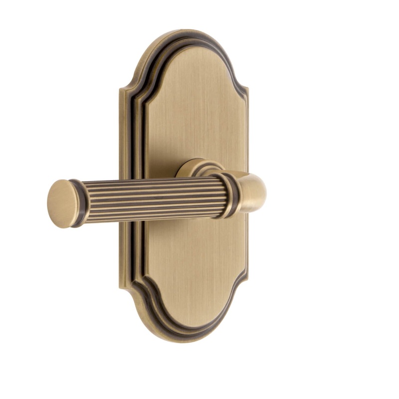 Arc Short Plate with Soleil Lever in Vintage Brass