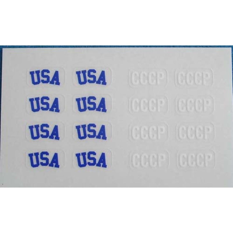 DECAL SET (8 USA/8 CCCP) CHEST LOGO’S [SC743U]