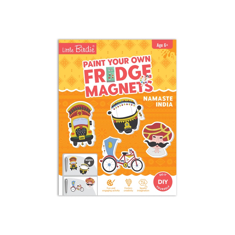 DIY Paint and Make Fridge Magnets Kit – Namaste India, 1 Box