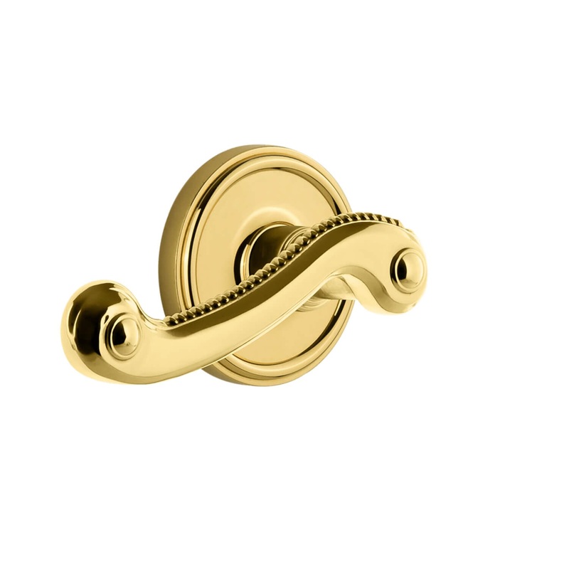 Georgetown Rosette with Newport Lever in Lifetime Brass