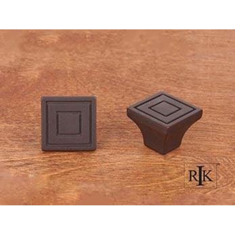 Large Contemporary Square Knob 1 1/16 (27mm) – Oil Rubbed Bronze