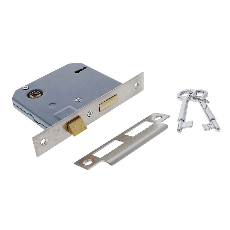 Lenlok 1309 Mortice Lock, 60mm backset, Keyed Alike D key, Boxed, Stainless Steel