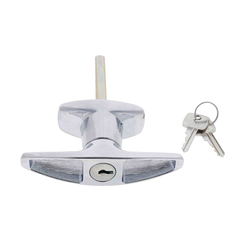 Lenlok GHRF T Handle, Rear Fixing, 75MM Spindle, Keyed Alike 268, , Chrome Plate, Poly bag