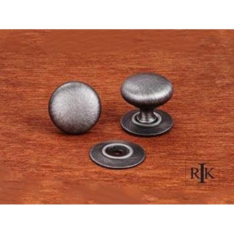 Plain Knob with Detachable Back Plate 1 1/4 (32mm) – Distressed Nickel