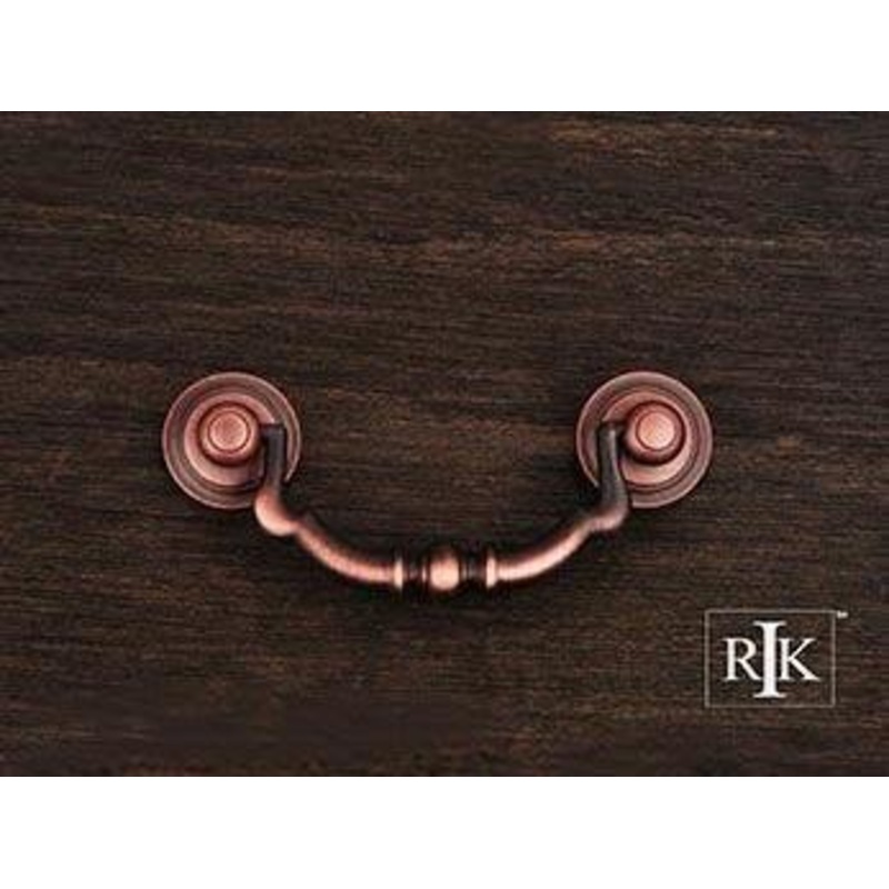 Sculptured Beaded Bail Pull 3 – Distressed Copper