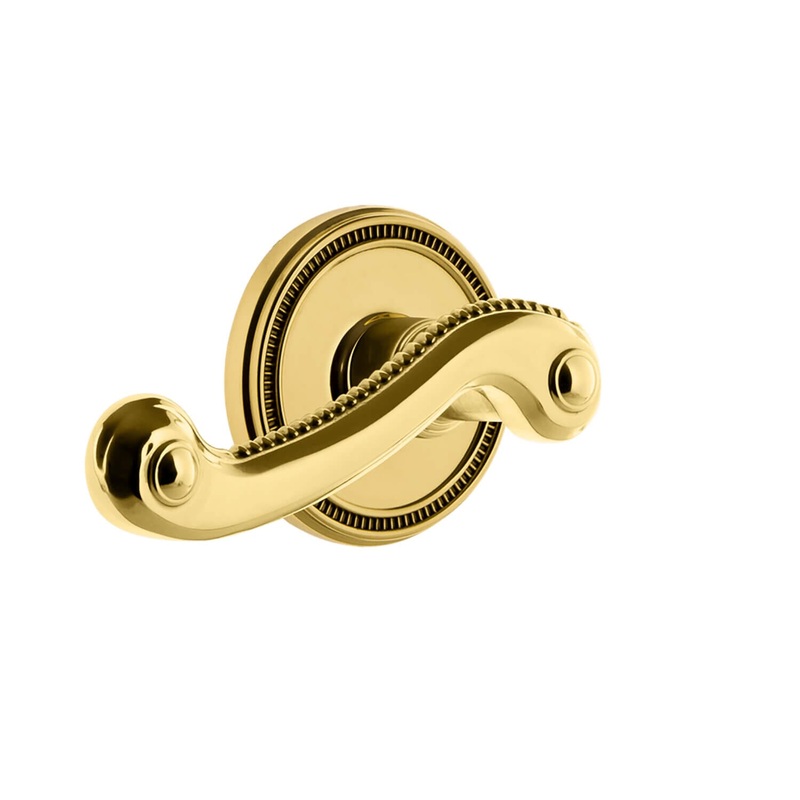 Soleil Rosette with Newport Lever in Lifetime Brass