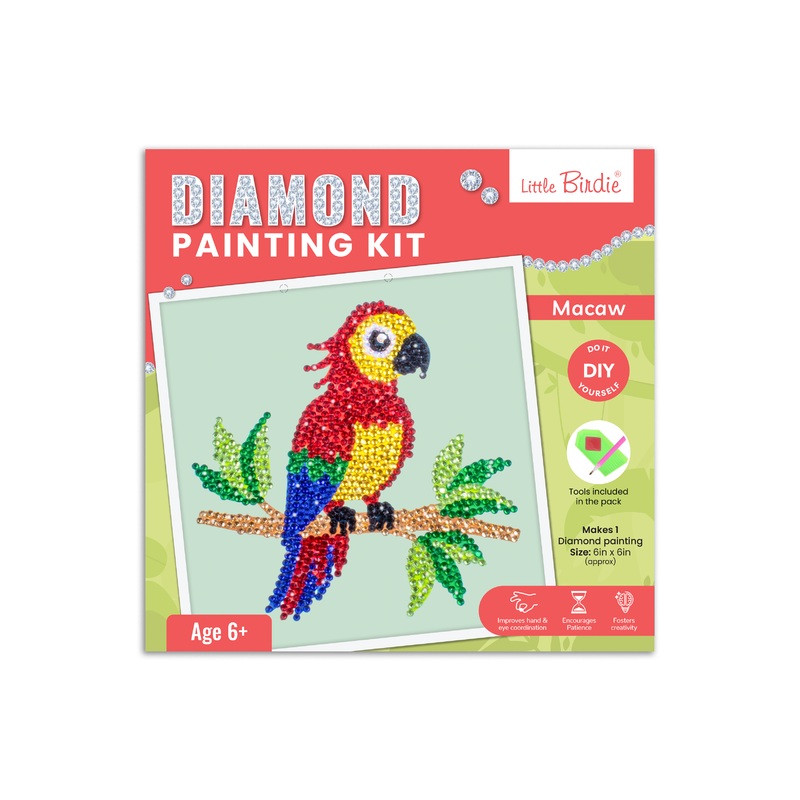 DIY Diamond Painting Kit – Macaw, 1Box
