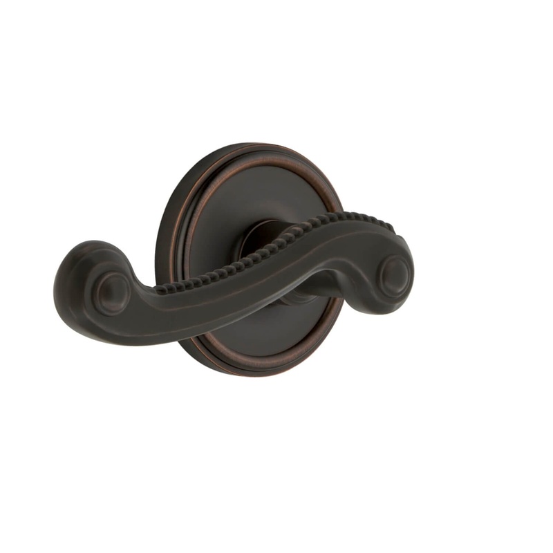 Georgetown Rosette with Newport Lever in Timeless Bronze