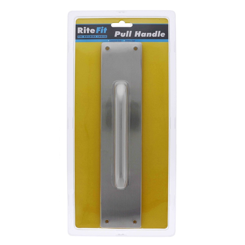 Lenlok PH-0 Pull Handle 300 X 65MM, Non Engraved, Stainless Steel Display Pack