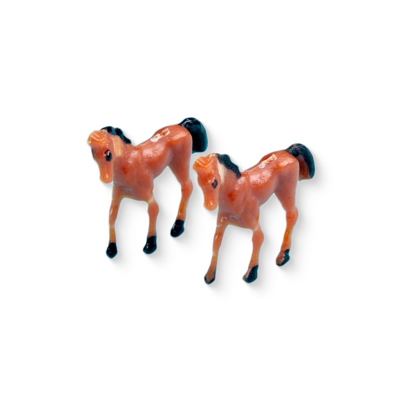 Miniature Horse Figurine Assorted Colours H25mm 2pc