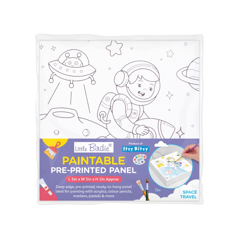 Paintable Pre-Printed Panel Space Travel L5 XW5 X H1inch 1pc