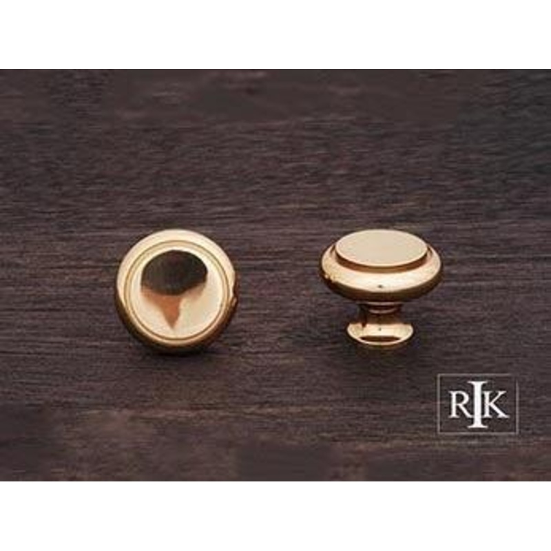 Plain Knob with Flat Brass Insert 1 1/4 (32mm) – Polished Brass