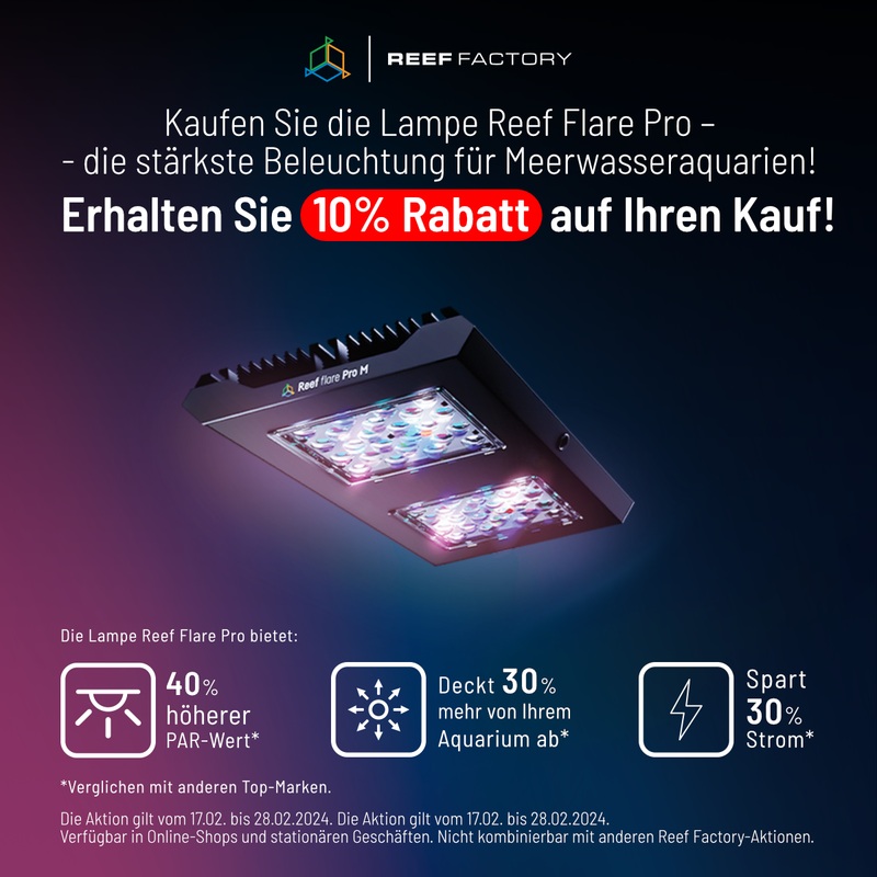 Reef Factory Reef flare Pro M BLUE 130 W (black)