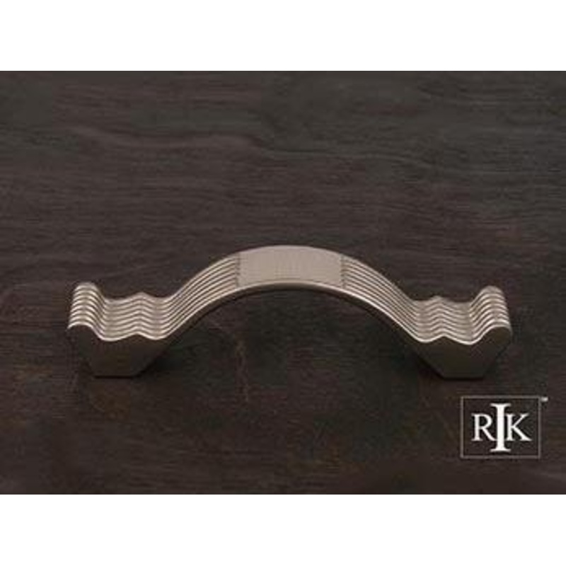 Wavy Contoured Pull with Lines 3 1/2 – Pewter
