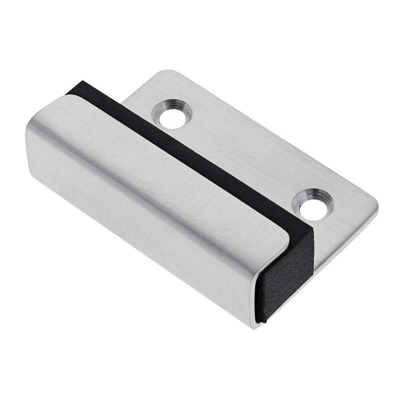 Lenlok M116, Edge Mounted, Bumper, 33MM X 50MM X 15MM, suits 18-25mm Door, Stainless Steel