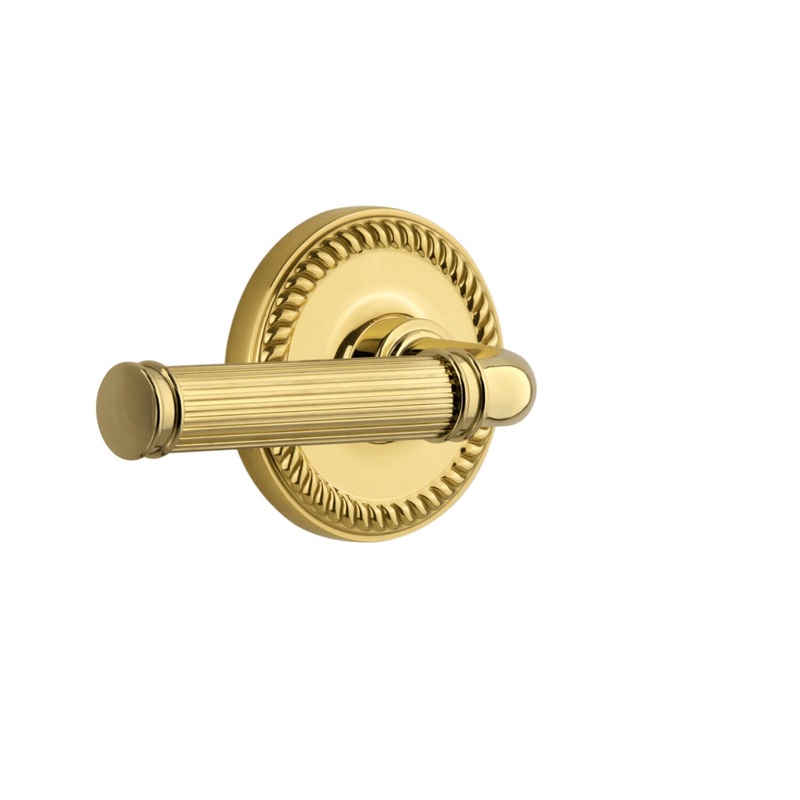 Newport Rosette with Soleil Lever in Lifetime Brass