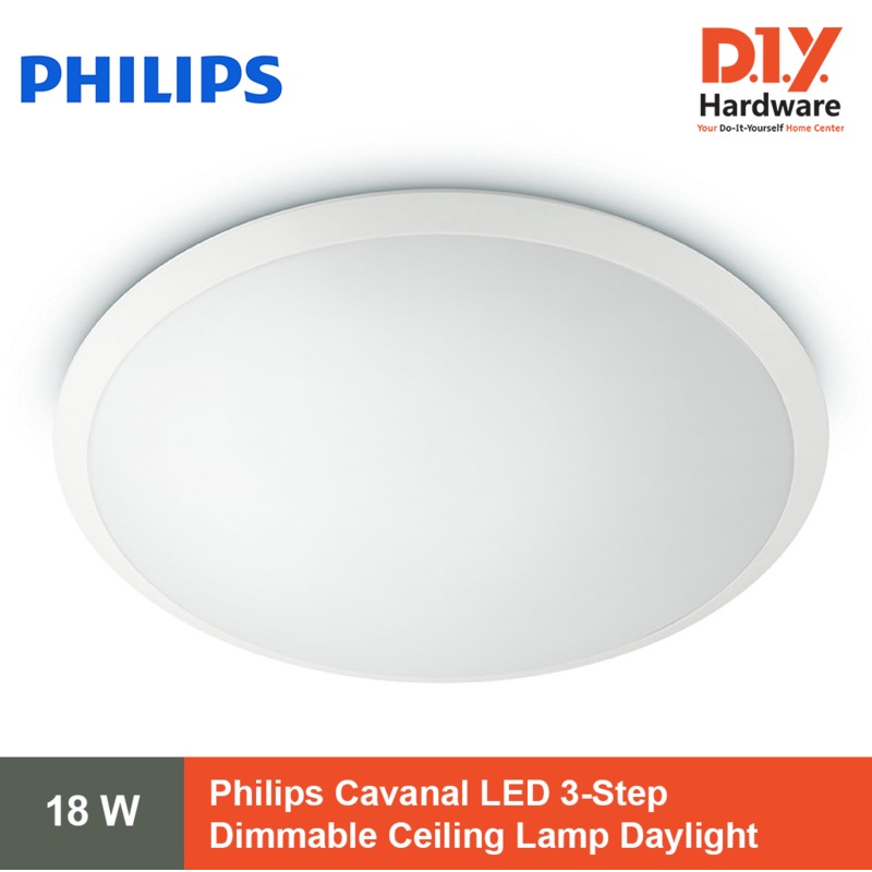 Philips Cavanal LED 3-Step Dimmable Ceiling Lamp Daylight 18 Watts