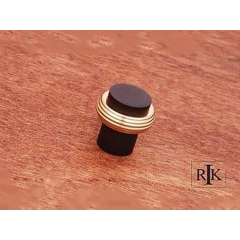 Solid Swirl Rod Knob 1 1/4 (32mm) – Oil Rubbed & Brass