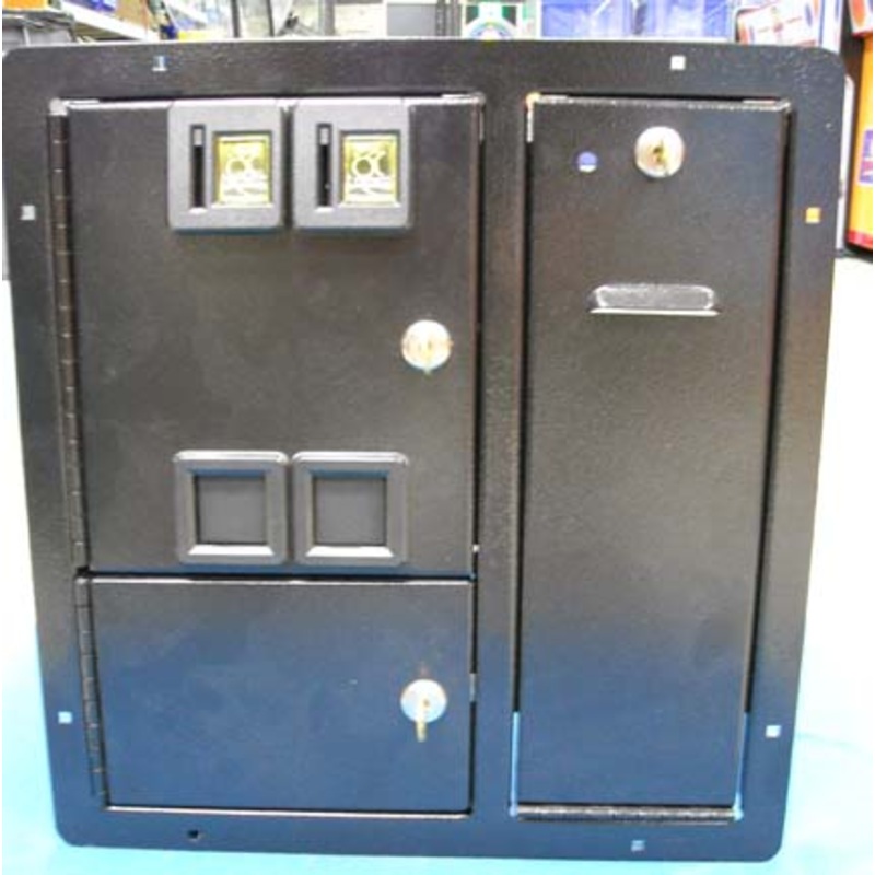 ASY TRIPLE COIN DOOR WITH DUAL ENTRY BLACK [WA5001A8X]