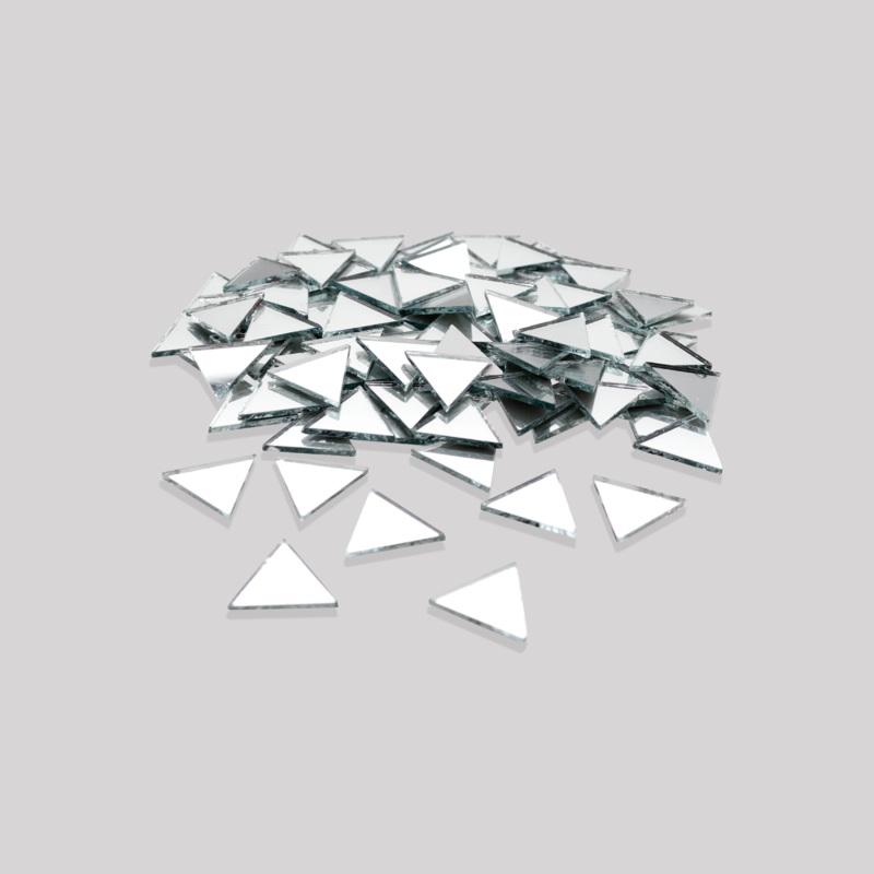 Cut Mirror Triangular 14Mm 50Gms Approx 117pc