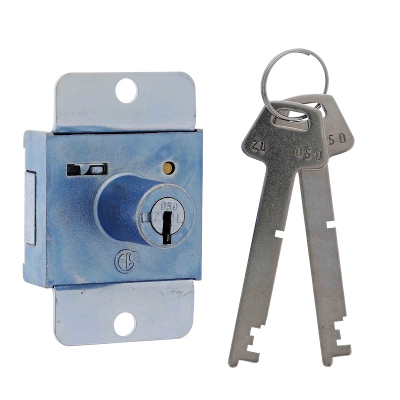 Firstlock 22MM Projection Lock, Keyed to Differ Poly Bag, Zinc Plate