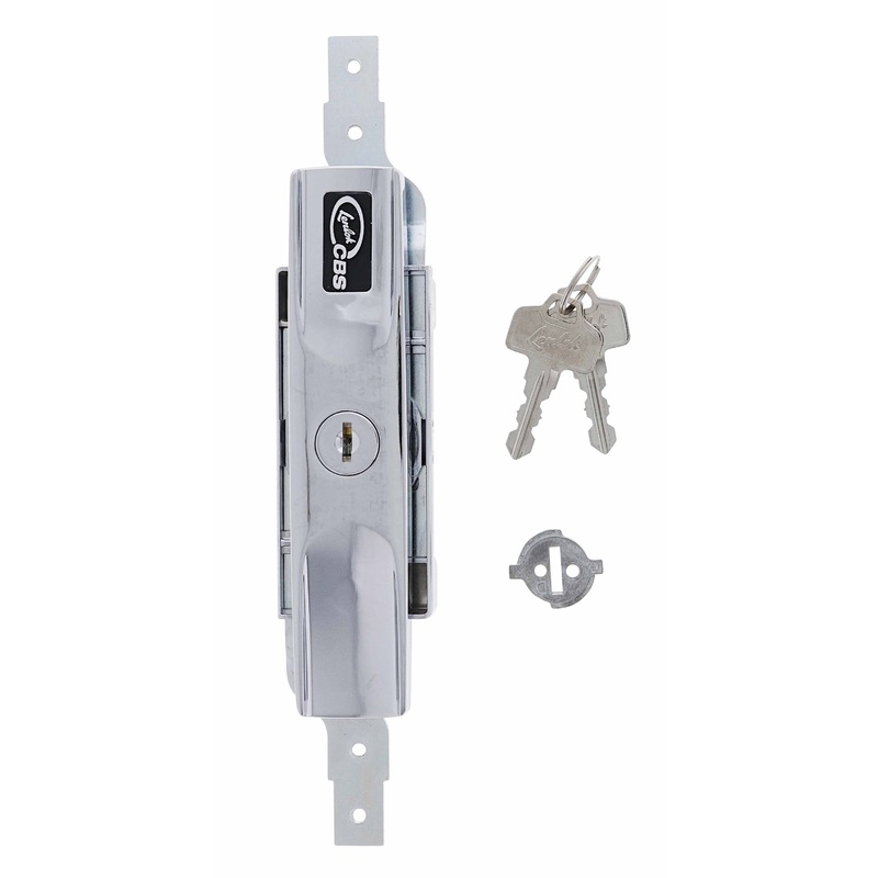 Lenlok 4321 Narrow Square Face Roller Door Lock, Wafer, LF Keyed Alike KA5,