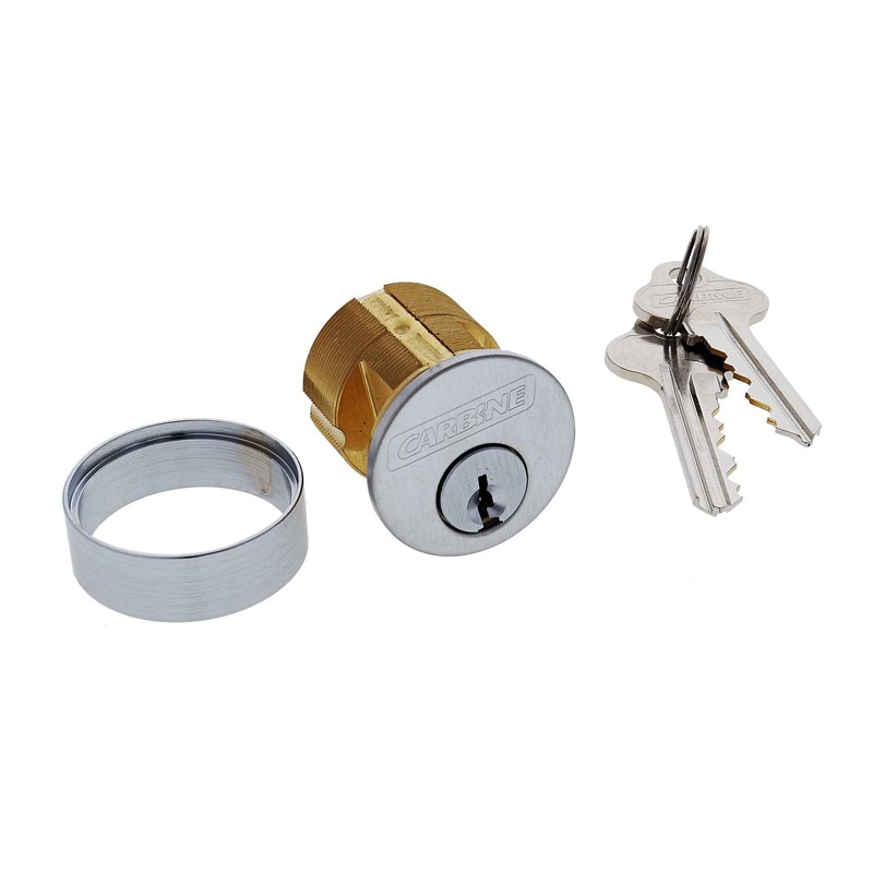 Carbine Kawneer Cylinder, 6 pin, C4 Keyed to Differ, Satin Chrome