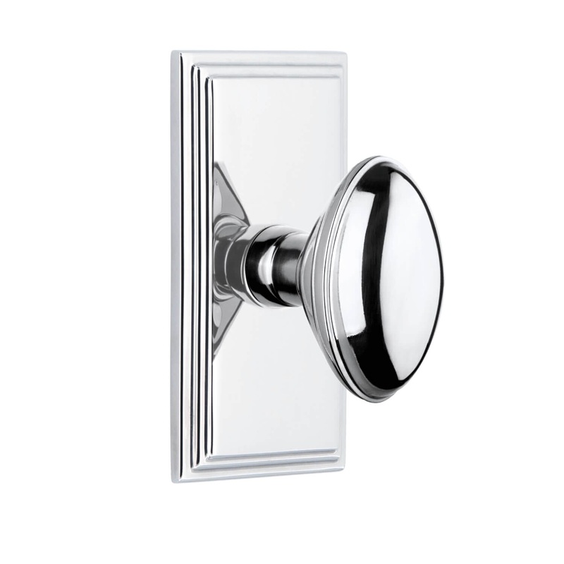 Carr Short Plate with Eden Prairie Knob in Bright Chrome