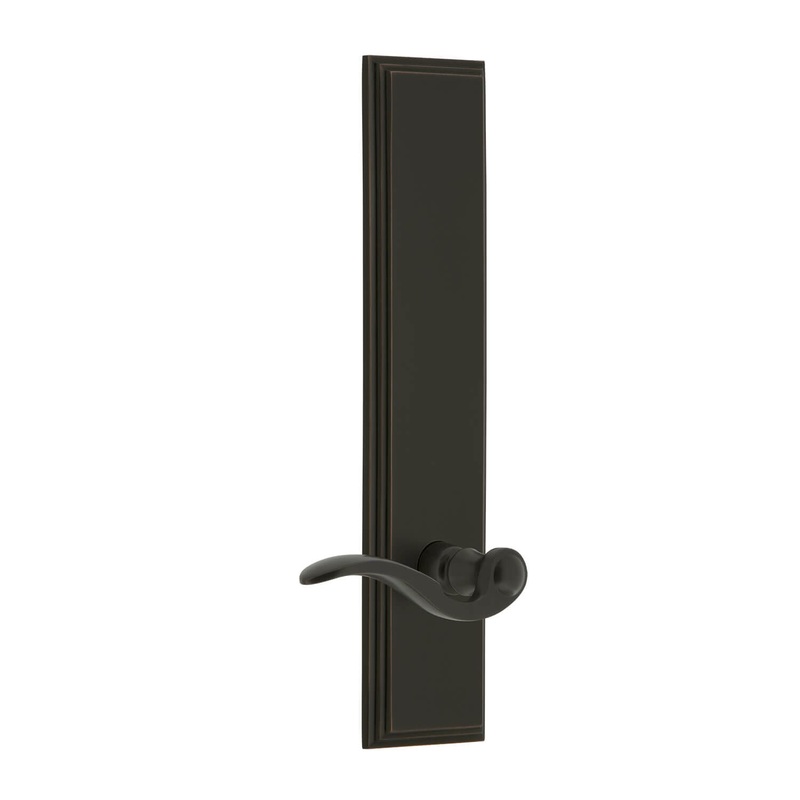 Carr Tall Plate with Bellagio Lever in Timeless Bronze