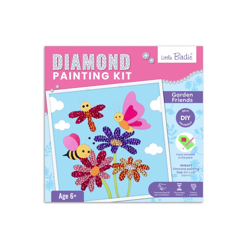 DIY Diamond Painting Kit – Garden Friends, 1 Box