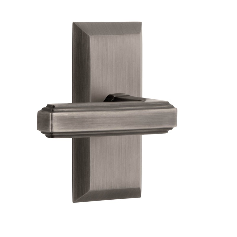 Fifth Avenue Short Plate with Carr Lever in Antique Pewter