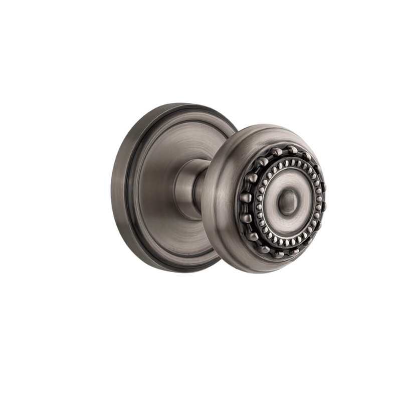 Georgetown Rosette with Parthenon Knob in Antique Pewter