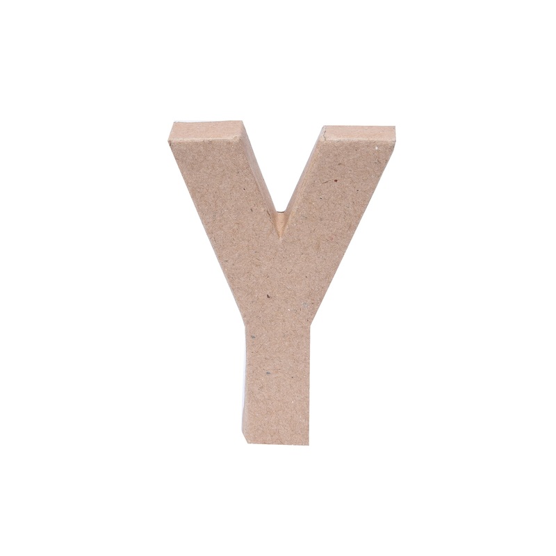 Paper Mache Alphabet Y Approx 2.8 X 4 X 0.78Inch 1Pc Lb