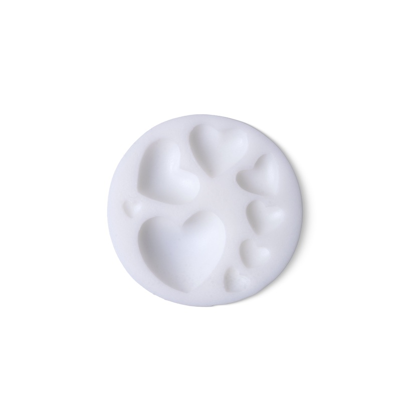 Silicone Mould Hearts 7.9 X 7.6 D-1.2 cm 1pc